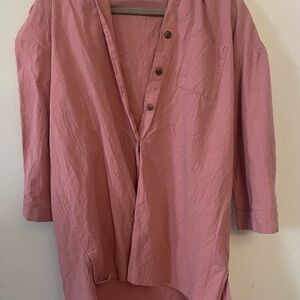 Pink Button-Up Shirt